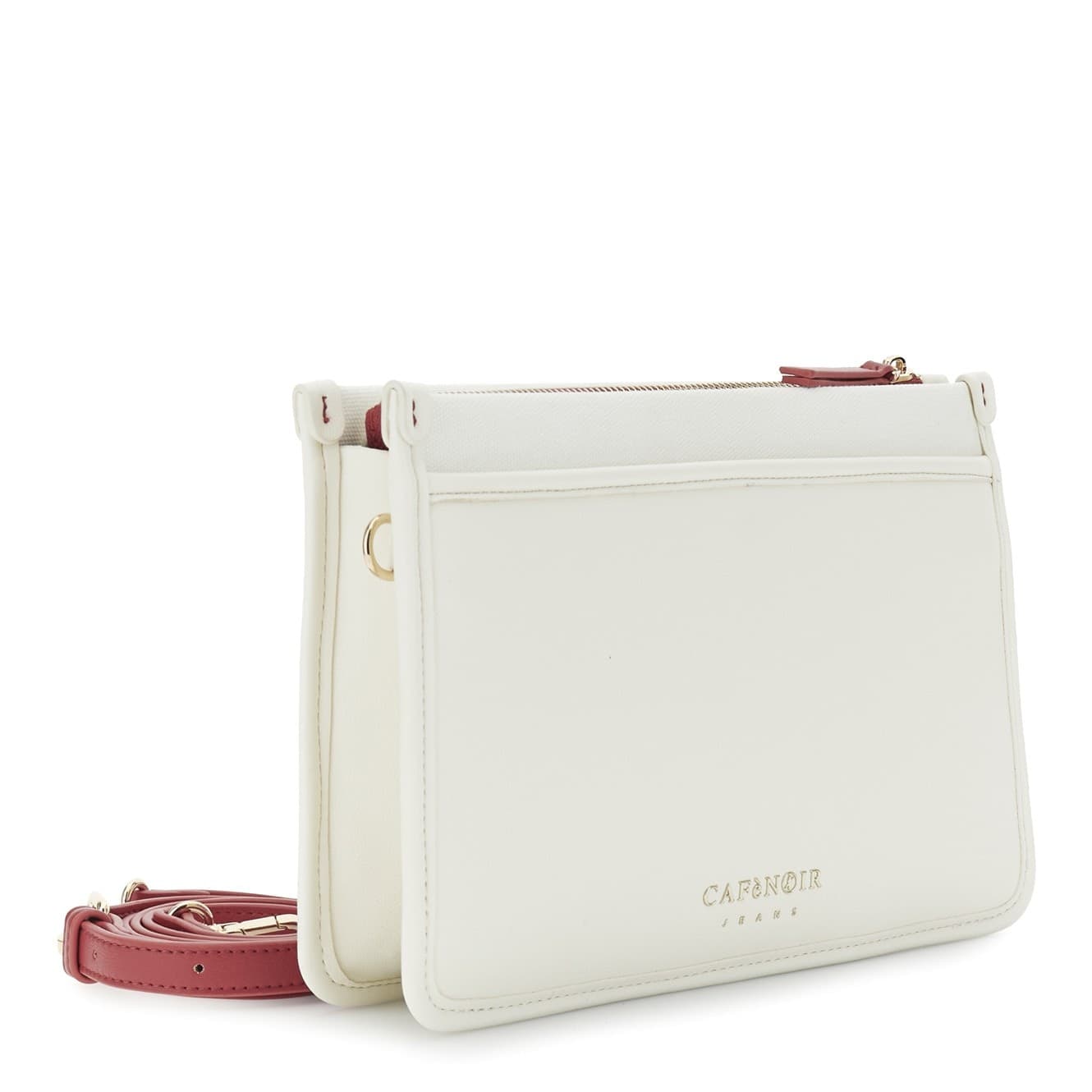 CLUTCH IN CANVAS E MATERIALE SINTETICO EFFETTO  NAPPA CON STAMPA E RICAMO SUL PA - 4