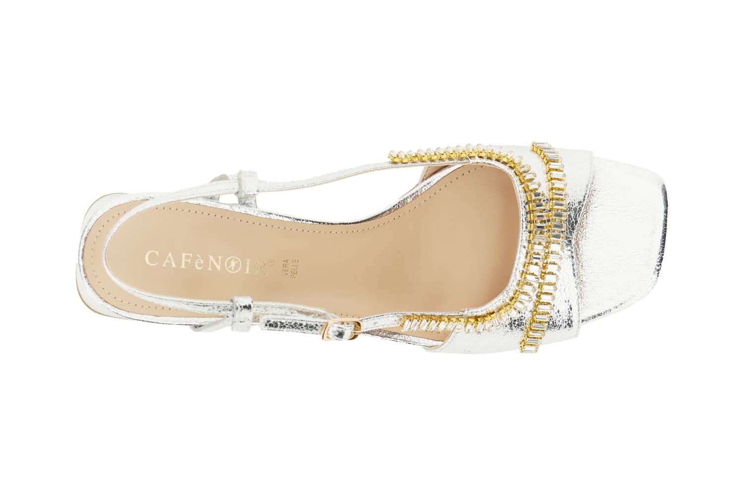 SANDALO IN LAMINATO CON STRASS - 3