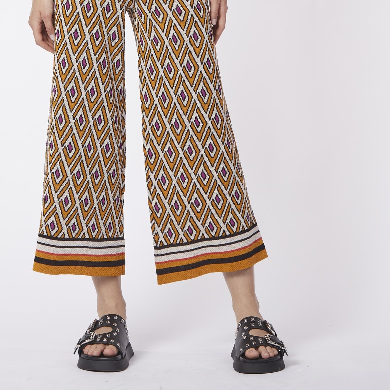PANTALONI LAVORAZIONE JACQUARD DISEGNO GEOMETRICO - 3