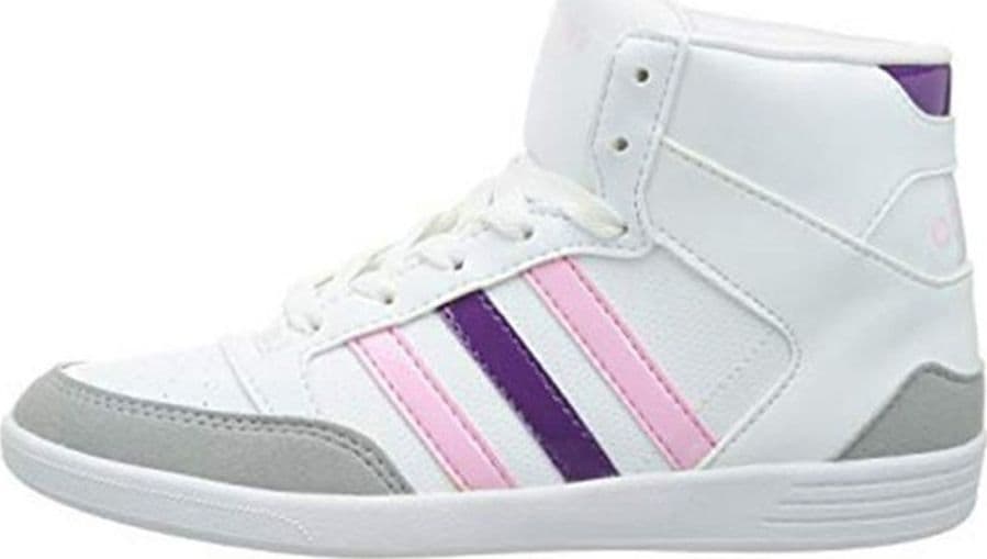 ADIDAS Basketball Ragazza art. VLNEO HOOPS MID W (F38384) in ecopelle White/Pink/Purple - 2