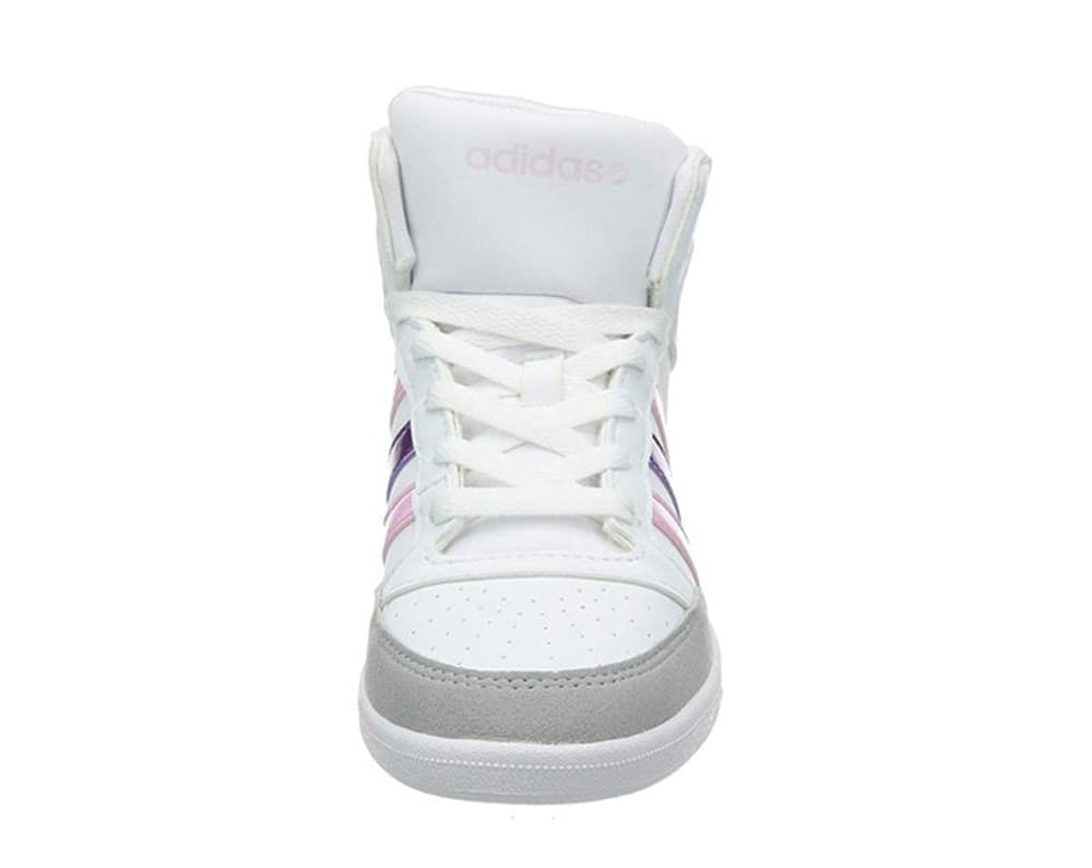 ADIDAS Basketball Ragazza art. VLNEO HOOPS MID W (F38384) in ecopelle White/Pink/Purple - 3
