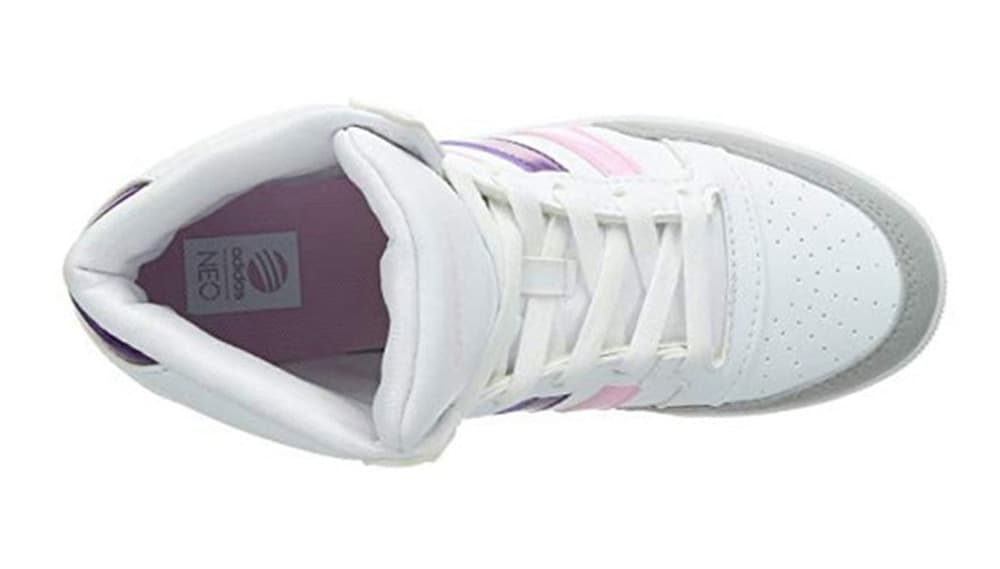 ADIDAS Basketball Ragazza art. VLNEO HOOPS MID W (F38384) in ecopelle White/Pink/Purple - 5