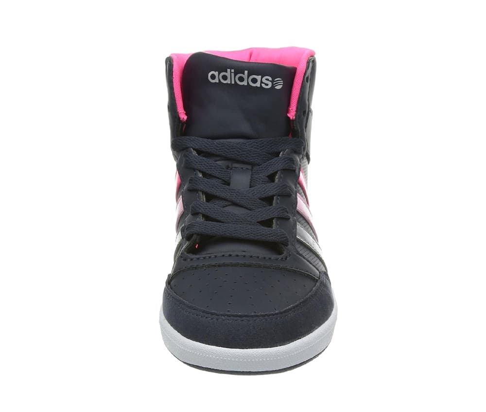ADIDAS Basketball Ragazza art. VLNEO HOOPS MID W (F38383) in ecopelle Navy/Pink/Silver - 4