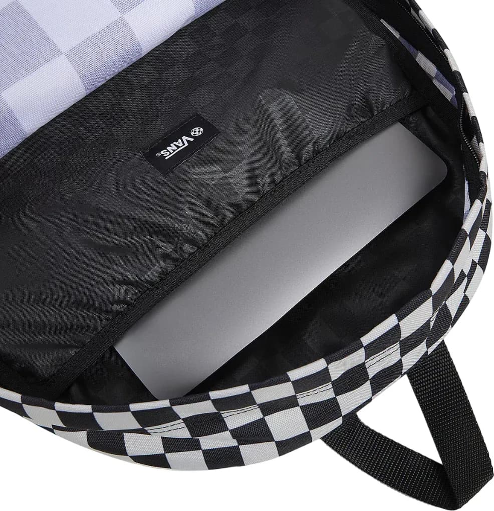 VANS Zaino Donna art. Old Skool Check VN000H4X3M41 bianco-nero - 3