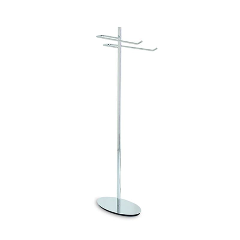 Piantana porta asciugamani ottone cromato design ovale - piantana bagno