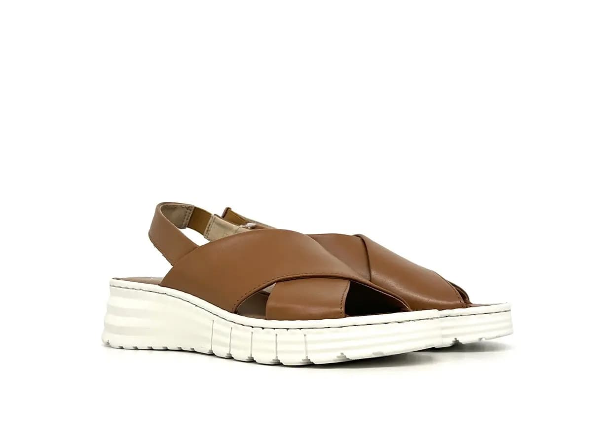 Cinzia Soft sandali donna pelle whisky platform leggera comfort - 6