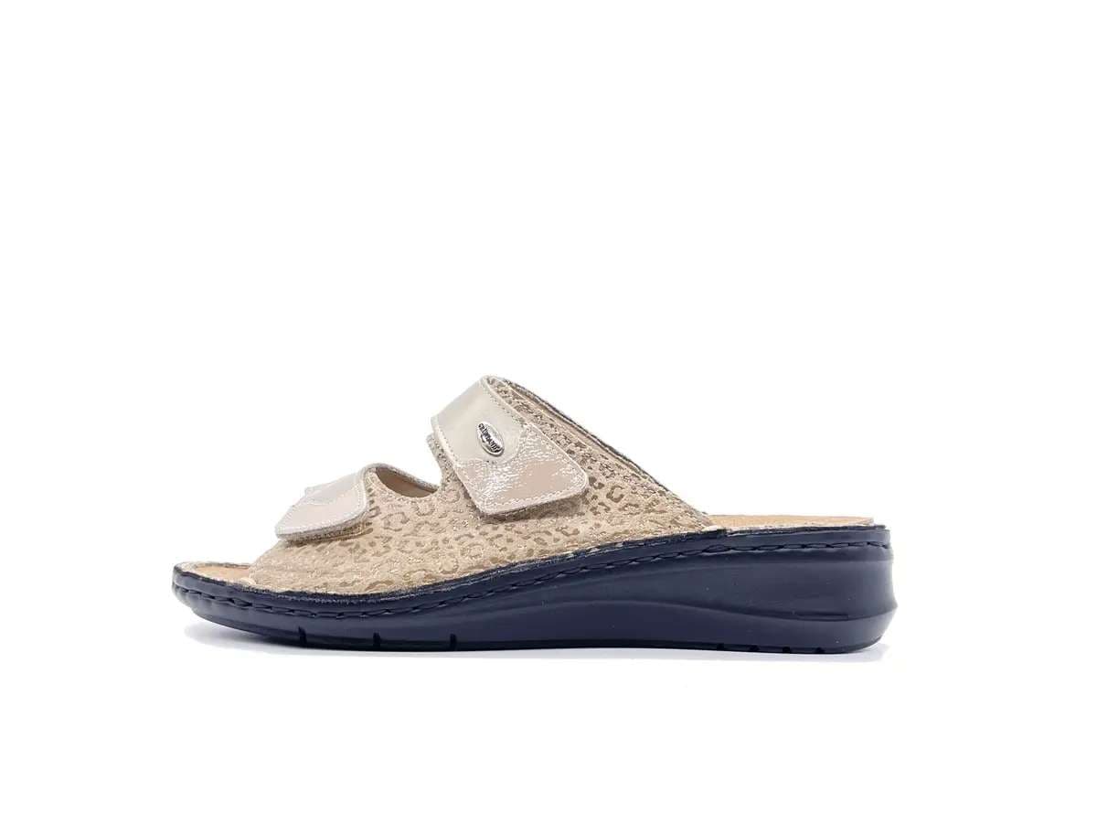 GRUNLAND DAMI Ciabatte donna sanitarie a due strappi platino con plantare estraibile - 4