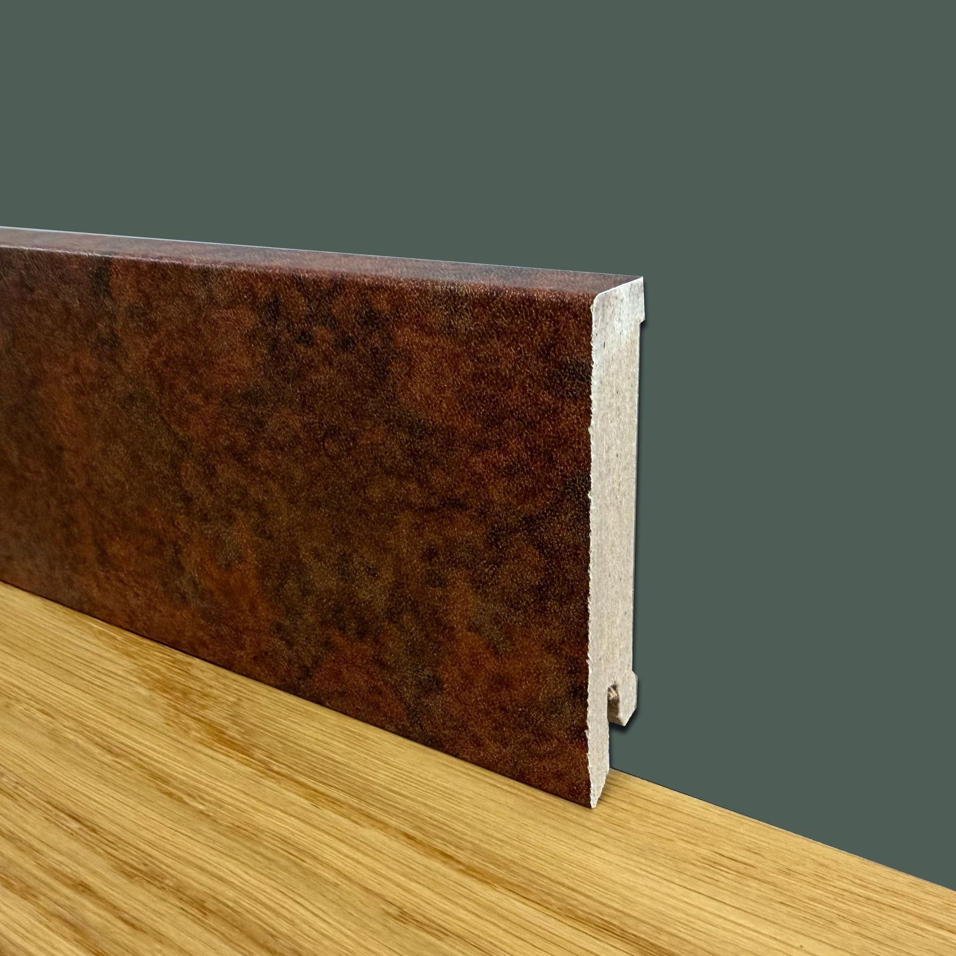 BATTISCOPA ZOCCOLINO SQUADRATO in FIBRA DI LEGNO COMPATTA 80X15 CORTEN INDUSTRIAL (prezzo al metro) - 3