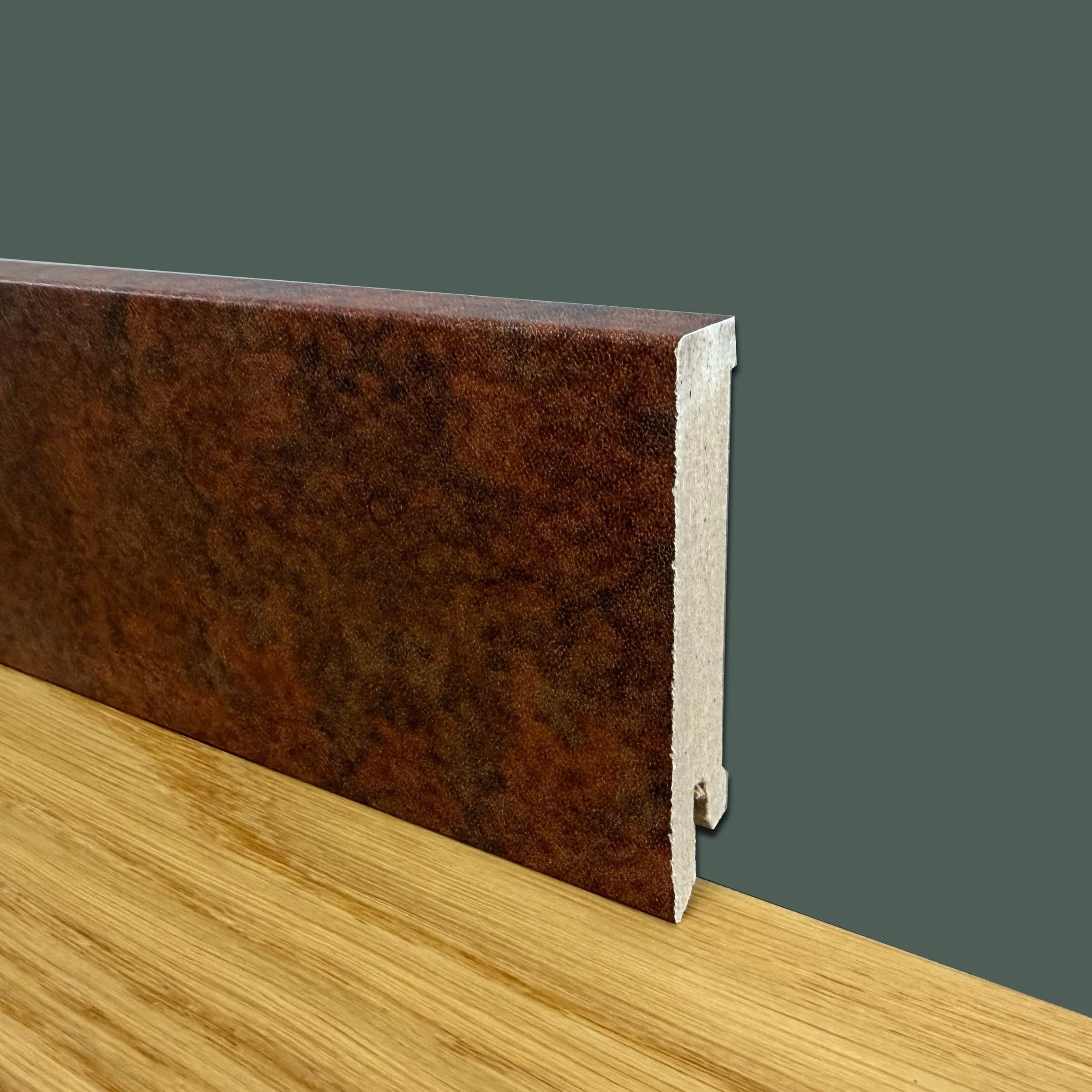 BATTISCOPA ZOCCOLINO SQUADRATO in FIBRA DI LEGNO COMPATTA 80X15 CORTEN INDUSTRIAL (prezzo al metro) - 3