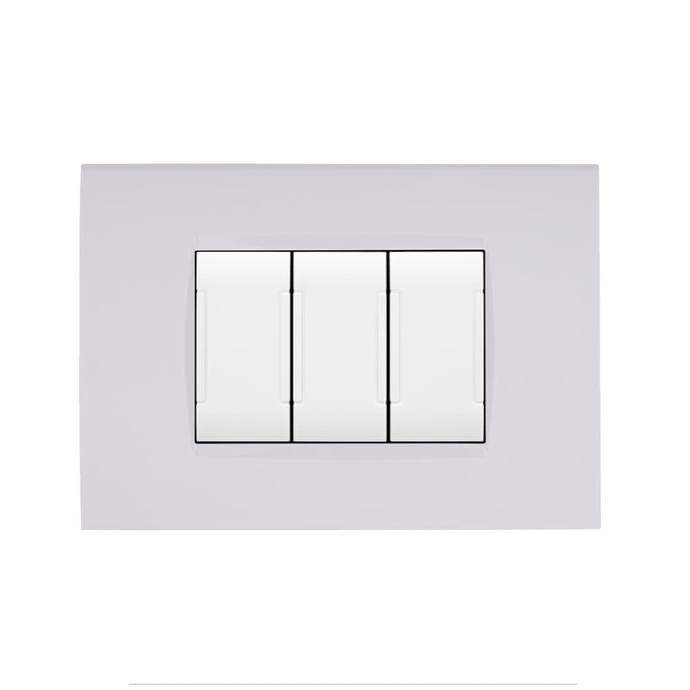 Placca Bianca 4P - Compatibile Living