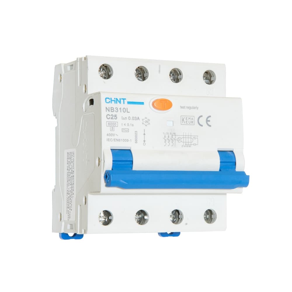 Interruttore magnetotermico differenziale Compact 3P+N 25A 30mA 6kA Curva C TIpo AC 4M