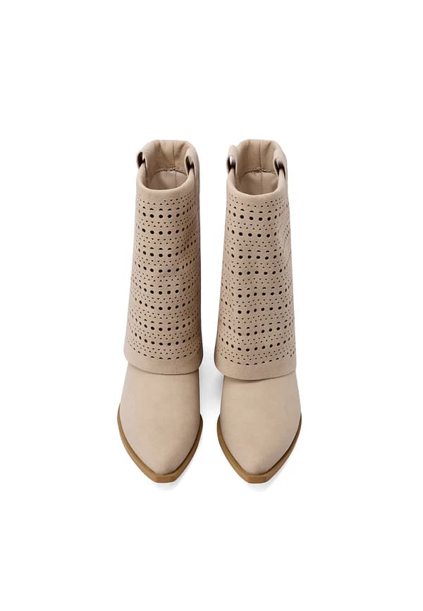 QUENN HELENA STIVALE RISVOLTATO ART.X34-64 BEIGE - 5