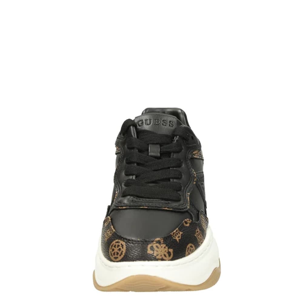 GUESS Sneakers Donna art. FLTHPYFAL12 in ecopelle Black/Brown - 3