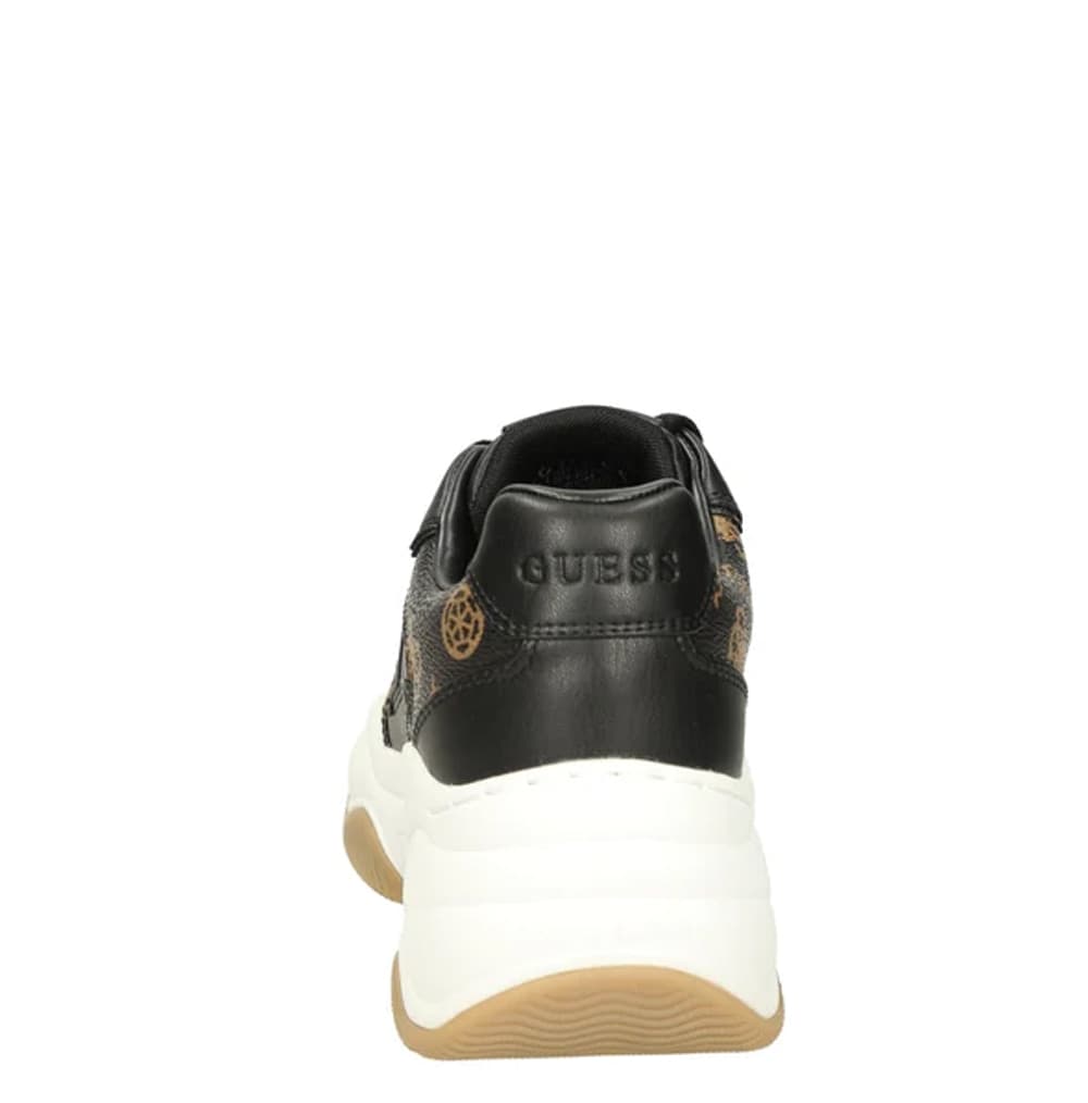 GUESS Sneakers Donna art. FLTHPYFAL12 in ecopelle Black/Brown - 4