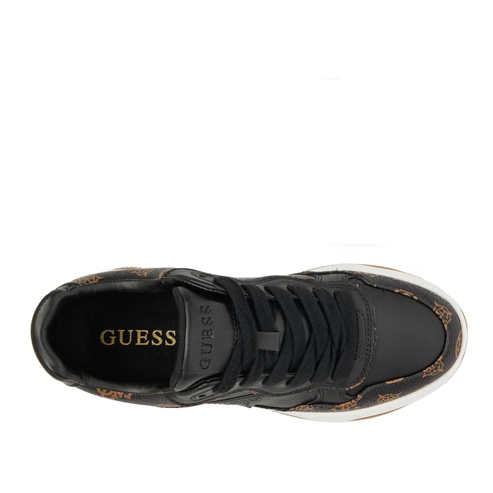 GUESS Sneakers Donna art. FLTHPYFAL12 in ecopelle Black/Brown - 6