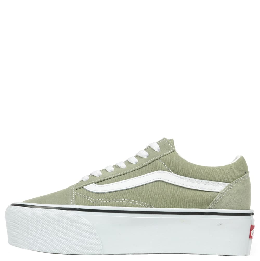 VANS Sneakers Donna art. Old Skool Stackform VN0009PZOLV1 in tessuto Utility Olive - 2