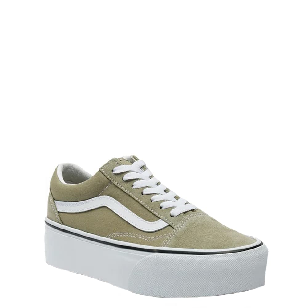 VANS Sneakers Donna art. Old Skool Stackform VN0009PZOLV1 in tessuto Utility Olive - 3