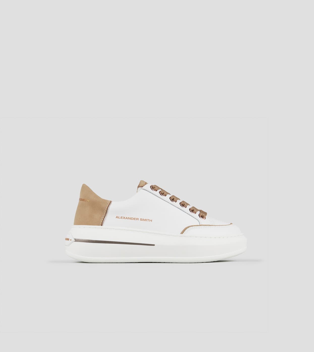 ALEXANDER SMITH Sneakers White-Cognac art. ASBCLSW1752WLN - 6