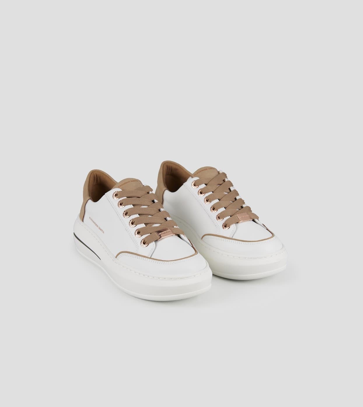 ALEXANDER SMITH Sneakers White-Cognac art. ASBCLSW1752WLN - 2