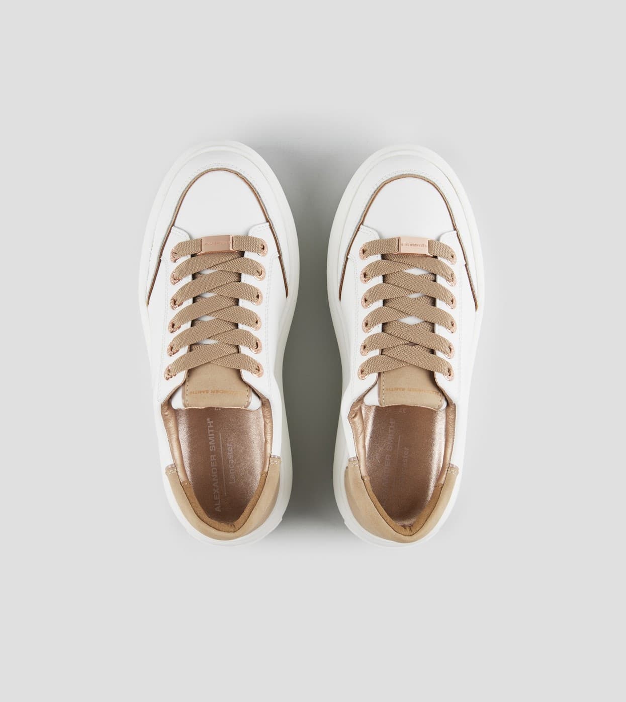 ALEXANDER SMITH Sneakers White-Cognac art. ASBCLSW1752WLN - 3