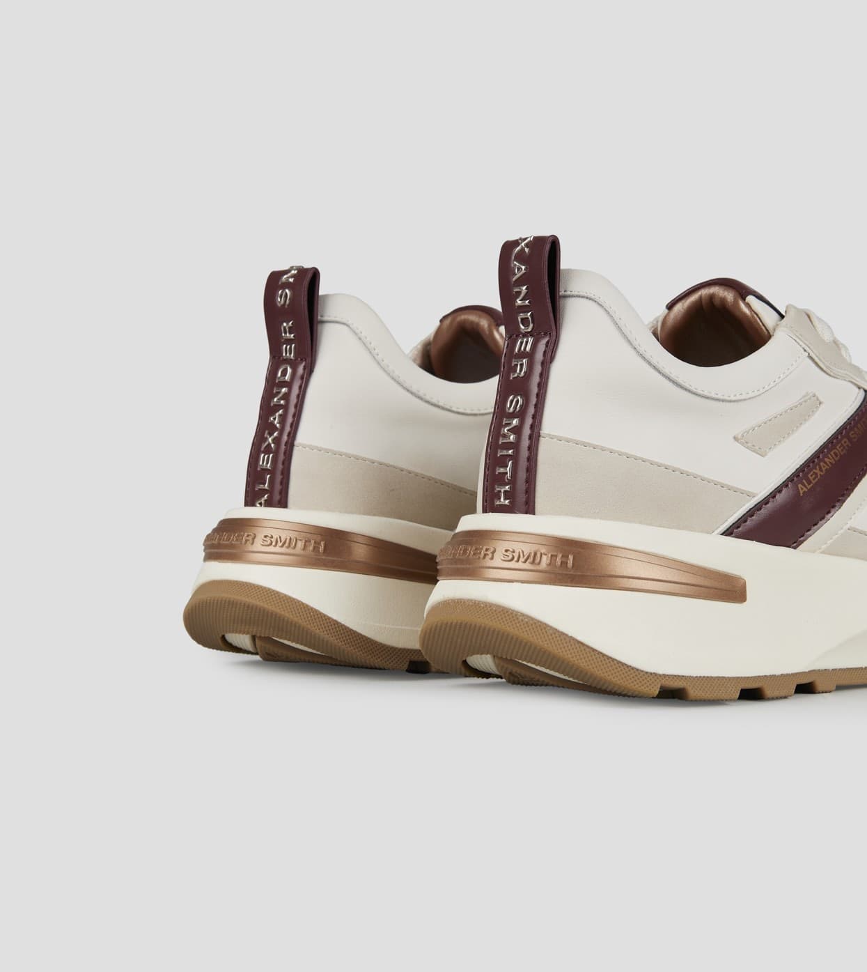 ALEXANDER SMITH Sneakers White-Bordeaux art. ASBCLPW2006FBX - 4