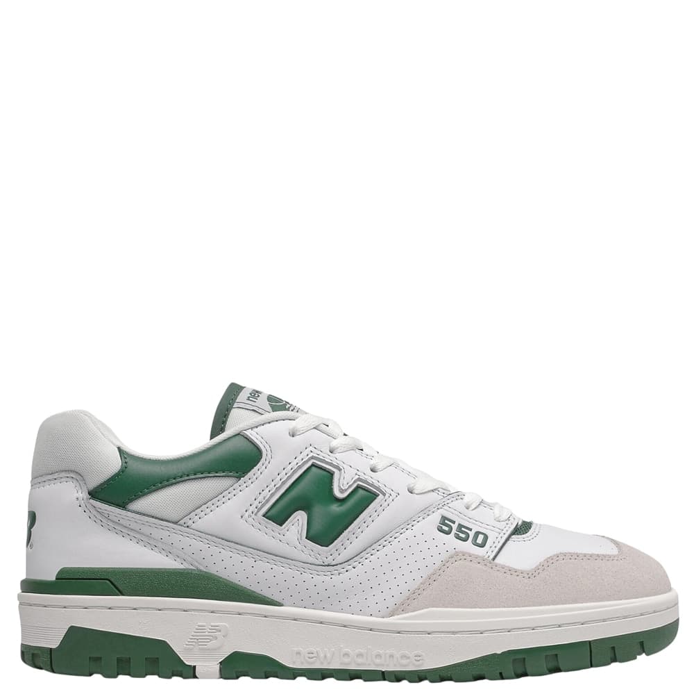 NEW BALANCE Sneakers Uomo art. BB550WT1 in pelle White Green - 6
