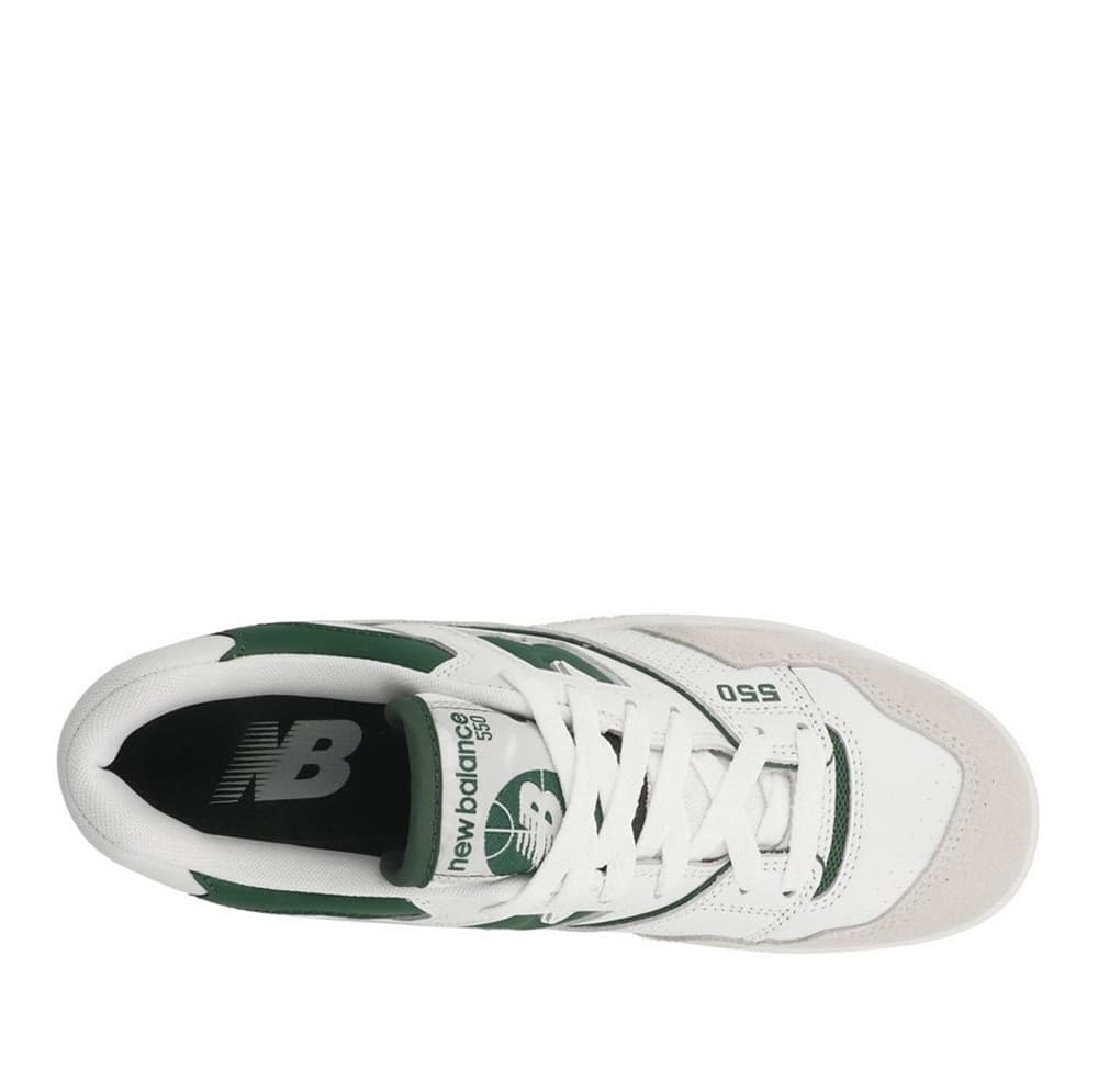 NEW BALANCE Sneakers Uomo art. BB550WT1 in pelle White Green - 4
