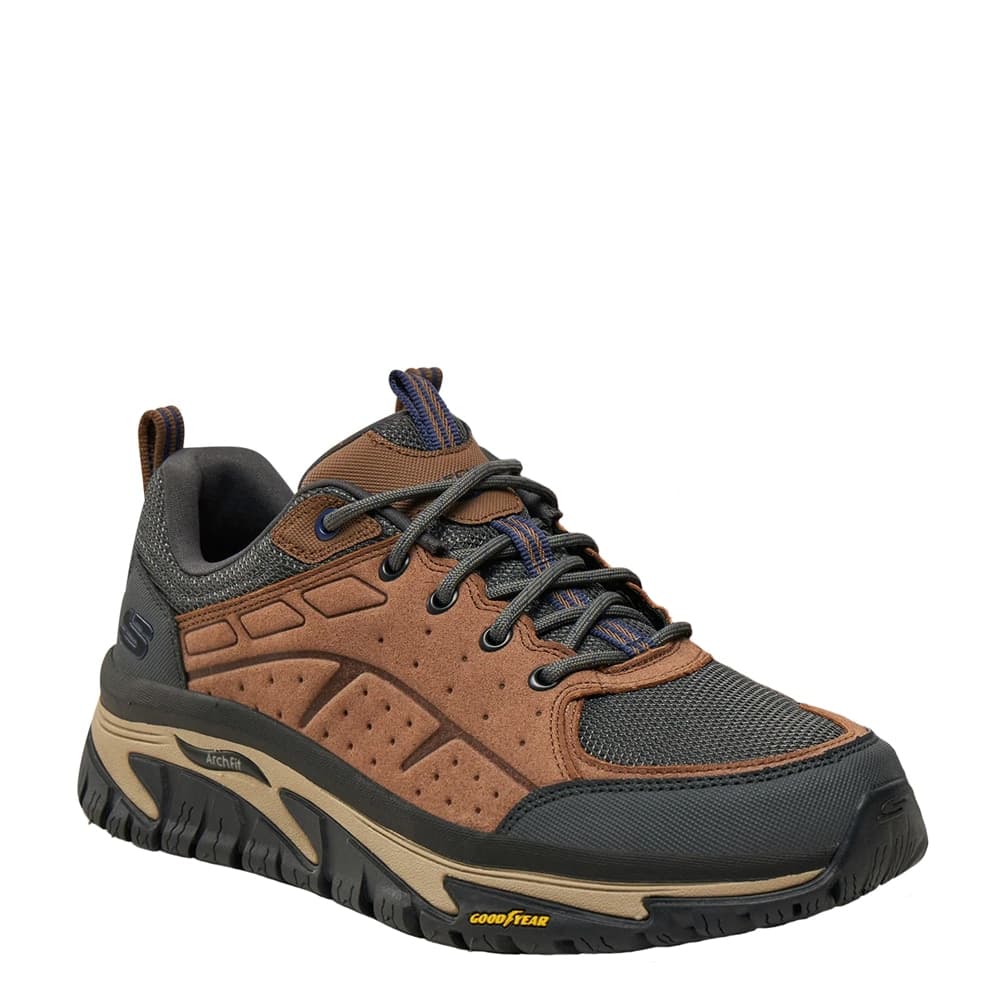 SKECHERS Sneakers Uomo art. Arch Fit Road Walker 237488/BRMT in similpelle Brown Multi - 5