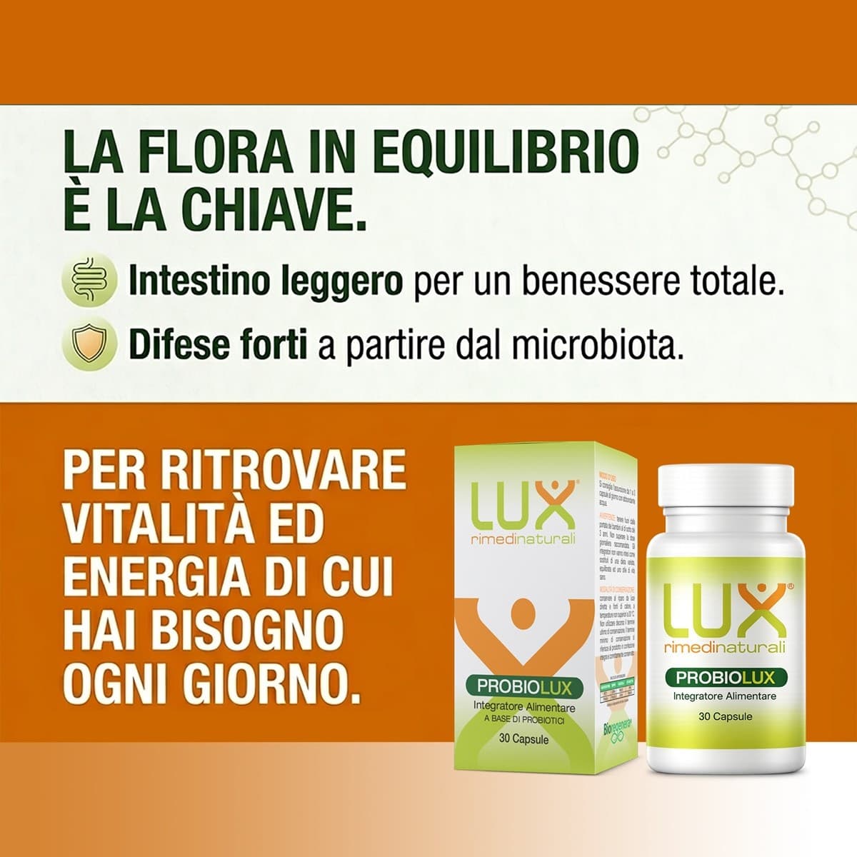 PROBIOLUX integratore alimentare probiotico 30 CPS - 2