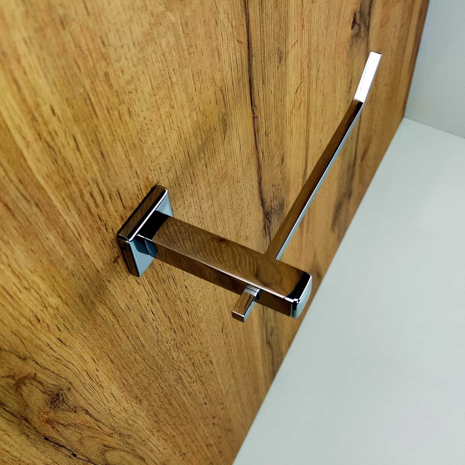 Porta carta igienica - porta rotolo da bagno linea Cuba in ottone cromato - accessori bagno - 2