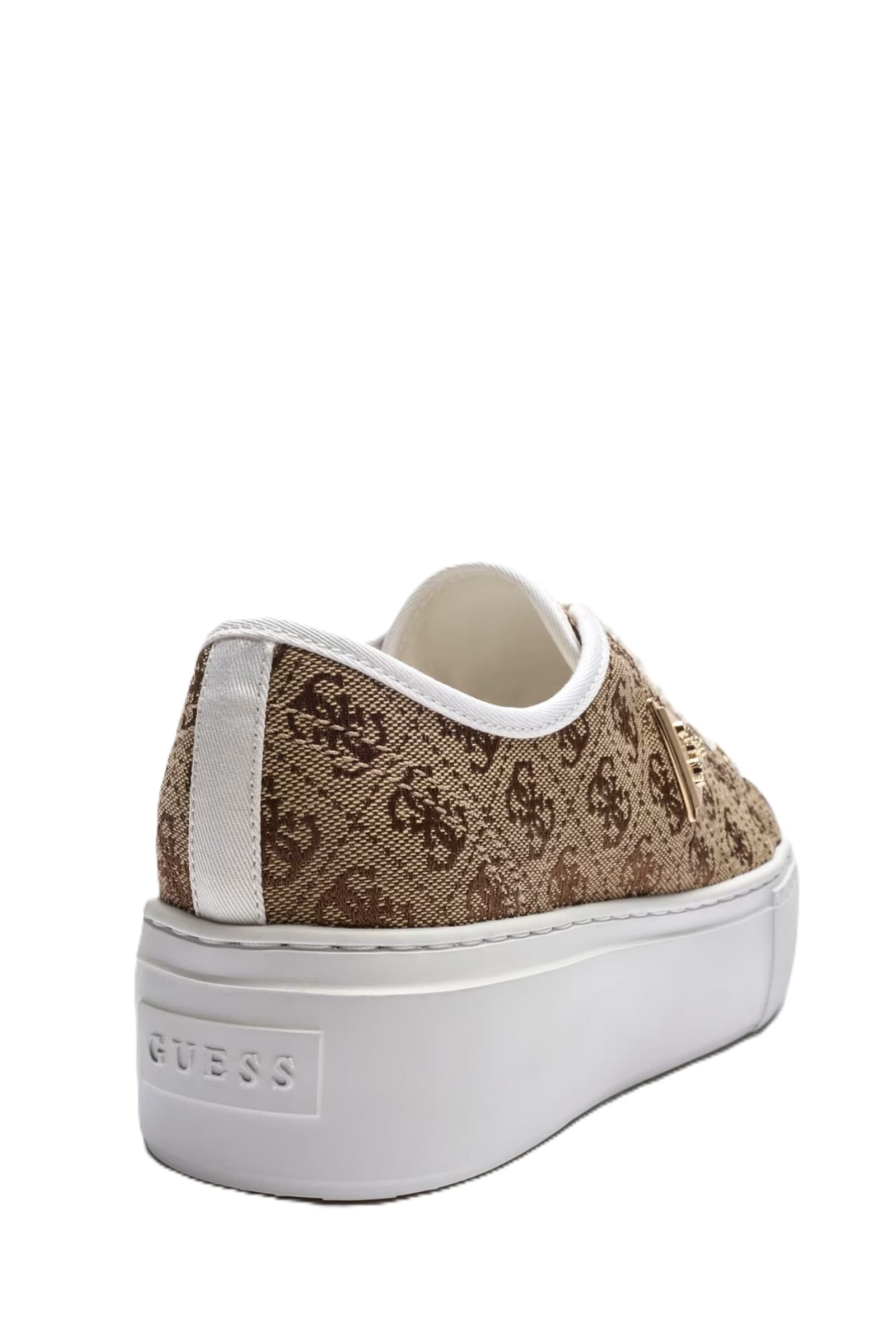 GUESS Sneakers Donna art. FLJJZ4FAL12 in tessuto Beige/Brown - 6