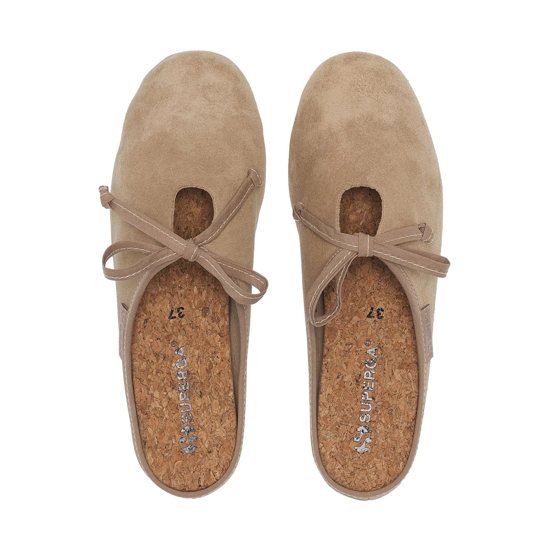 Ballerine Donna Superga S31615W slipper in pelle scamosciata – Beige - 2