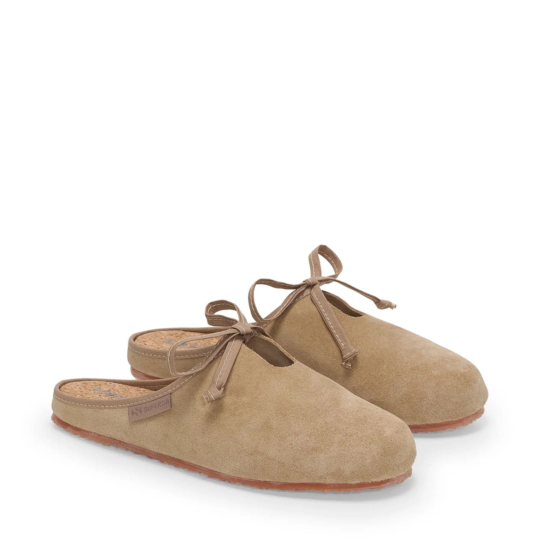 Ballerine Donna Superga S31615W slipper in pelle scamosciata – Beige - 3