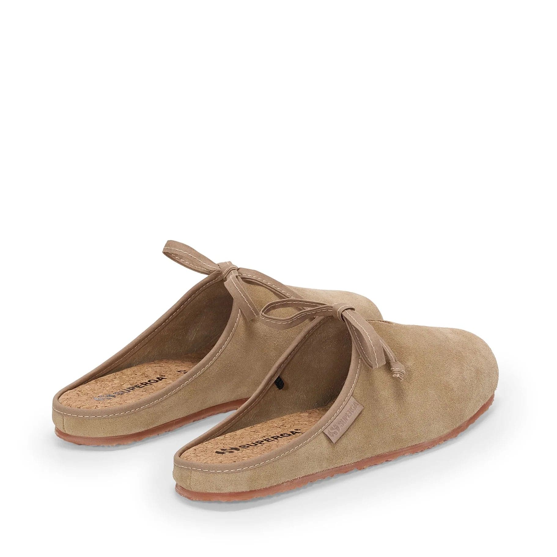 Ballerine Donna Superga S31615W slipper in pelle scamosciata – Beige - 4