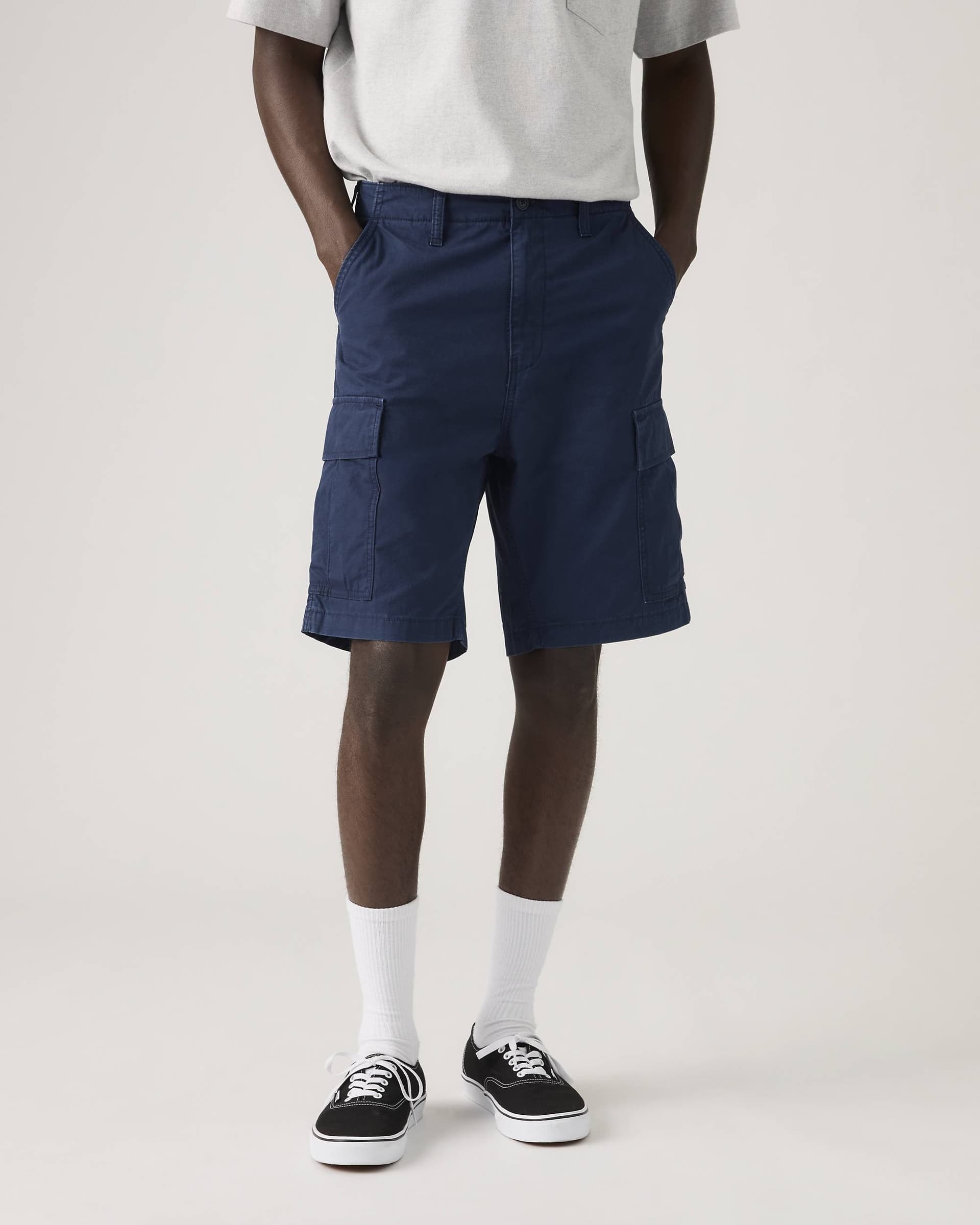 Bermuda cargo uomo Levi's Carrier in tela blu lightweight