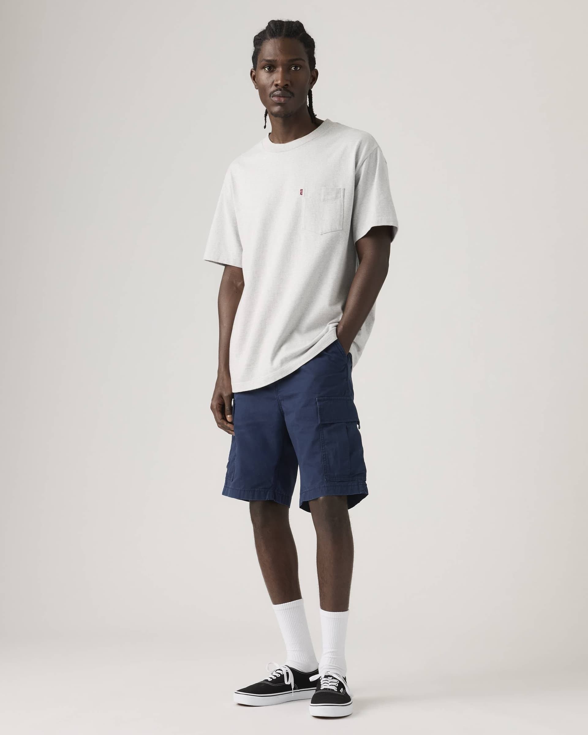 Bermuda cargo uomo Levi's Carrier in tela blu lightweight - 2