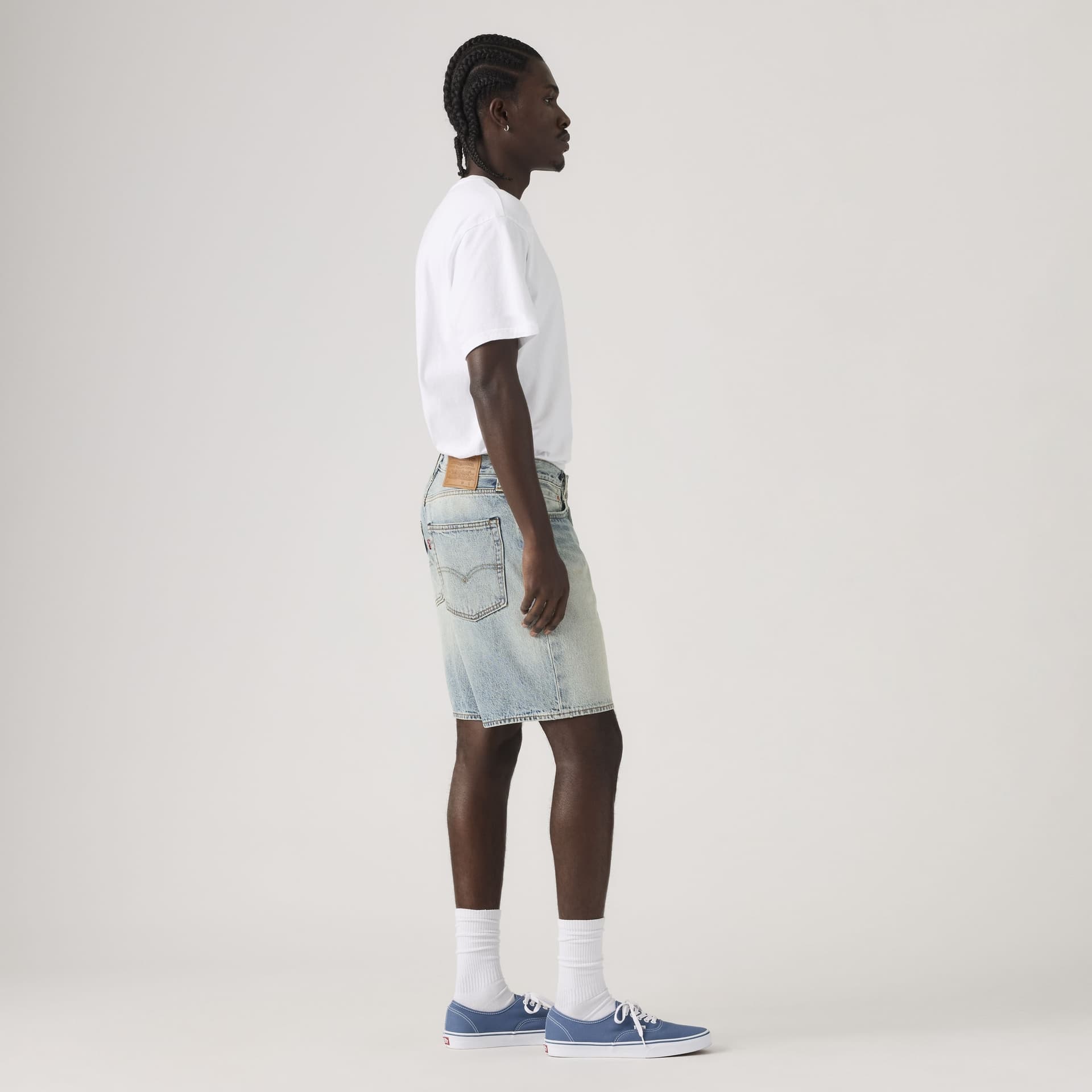Bermuda uomo Levi's 468 Loose denim blu chiaro oversize - 4
