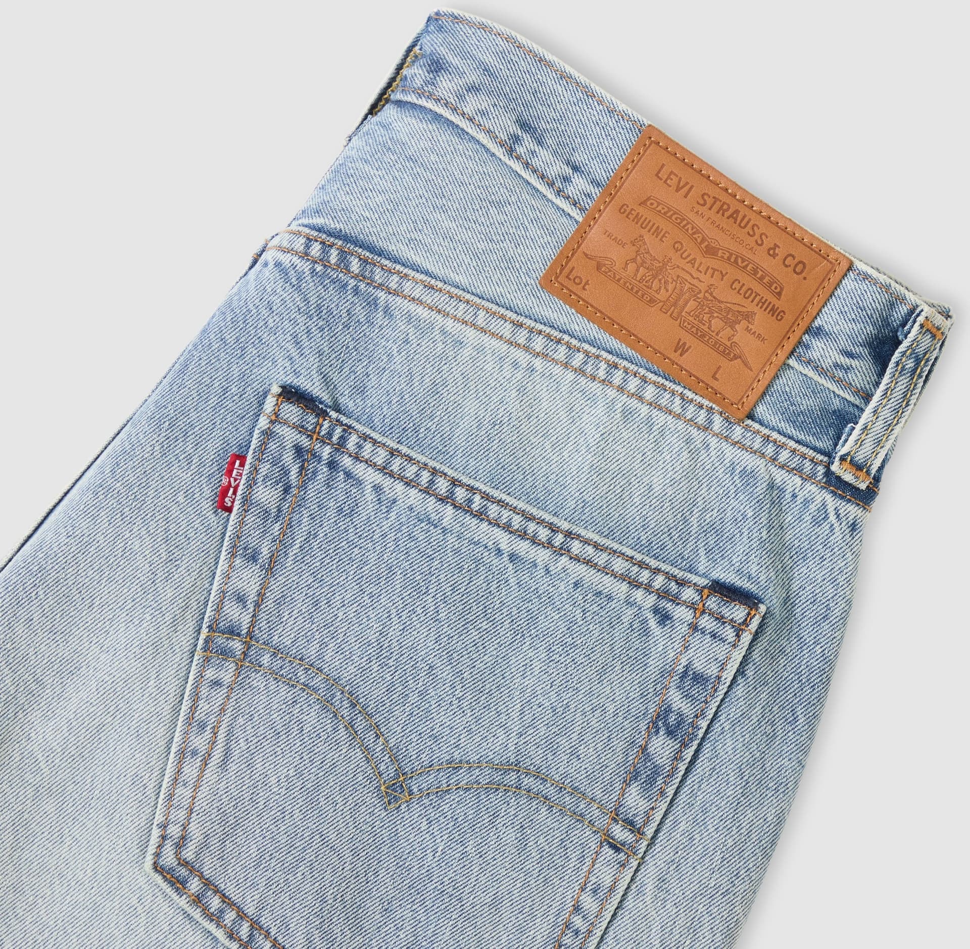 Bermuda uomo Levi's 468 Loose denim blu chiaro oversize - 6