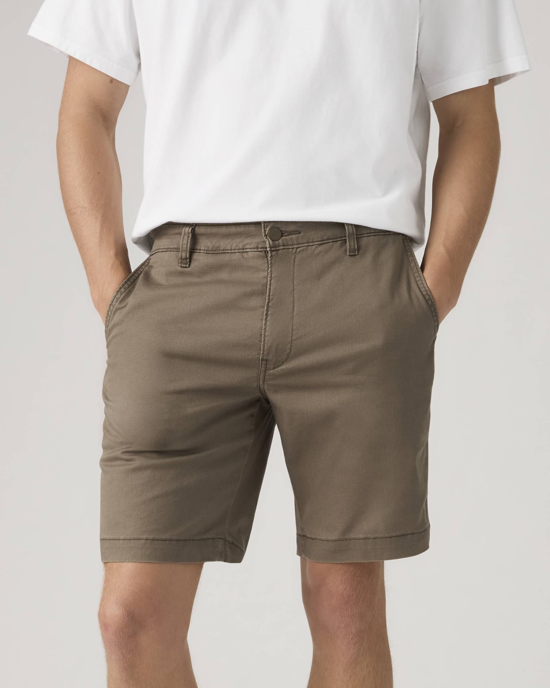 Bermuda uomo Levi's XX Chino lightweight in cotone e lino marrone - 4