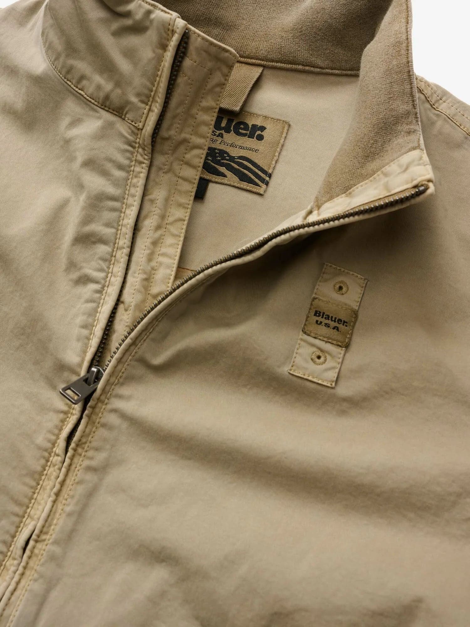 Blauer Bomber capospalla Uomo in Cotone Stretch Badger Dyed 26SBLUC04139 Beige - 4