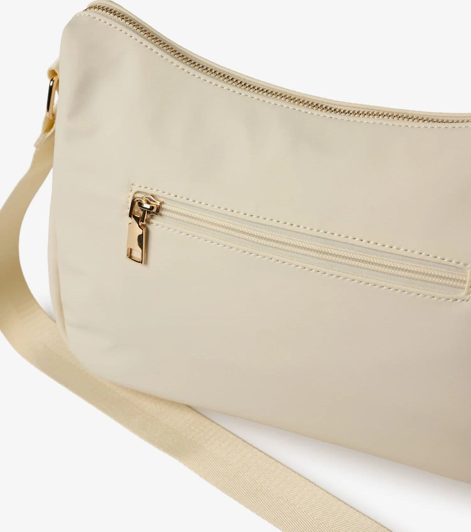 Blauer borsa donna a tracolla in nylon bianco con logo glitter - 3