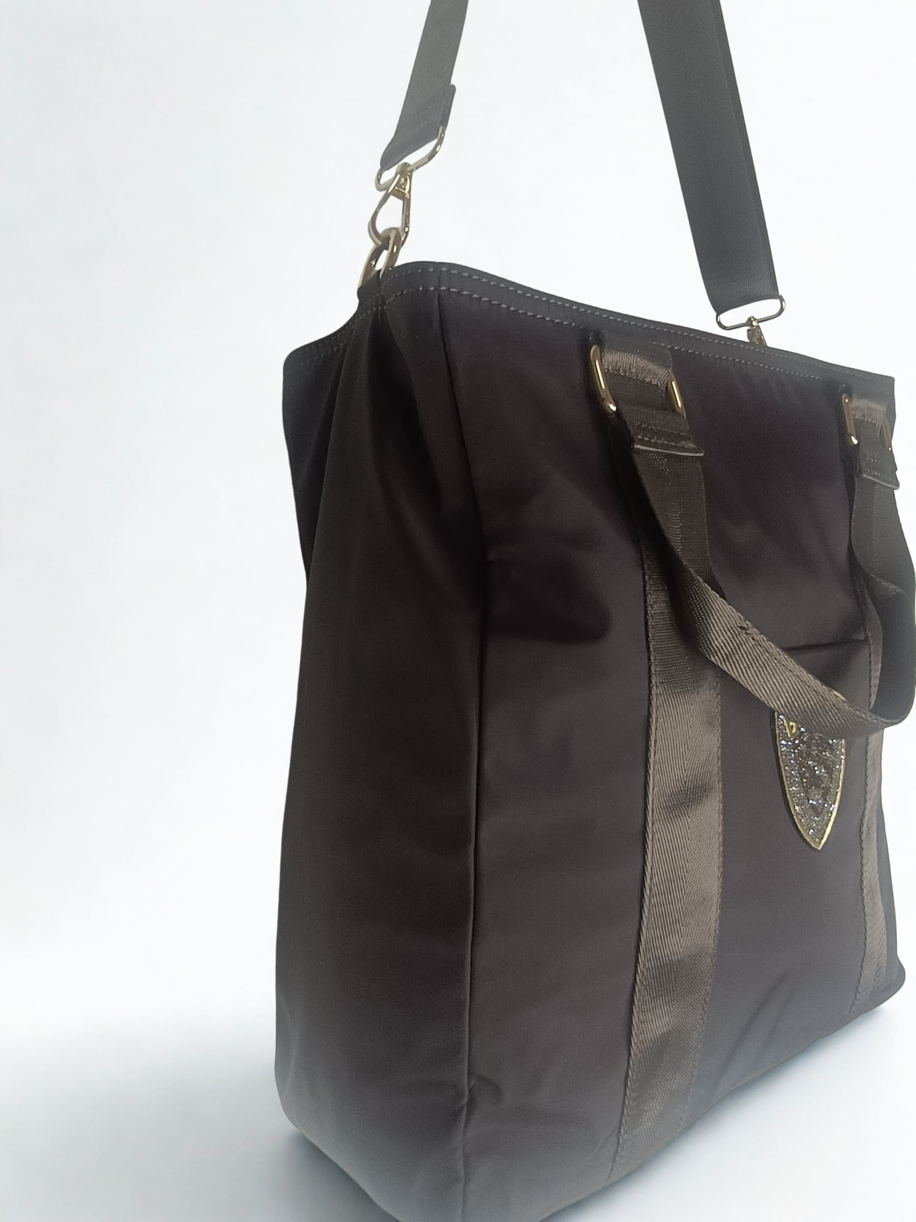 Blauer borsa donna nylon tote bag S6SILVA01 dark brown - 4