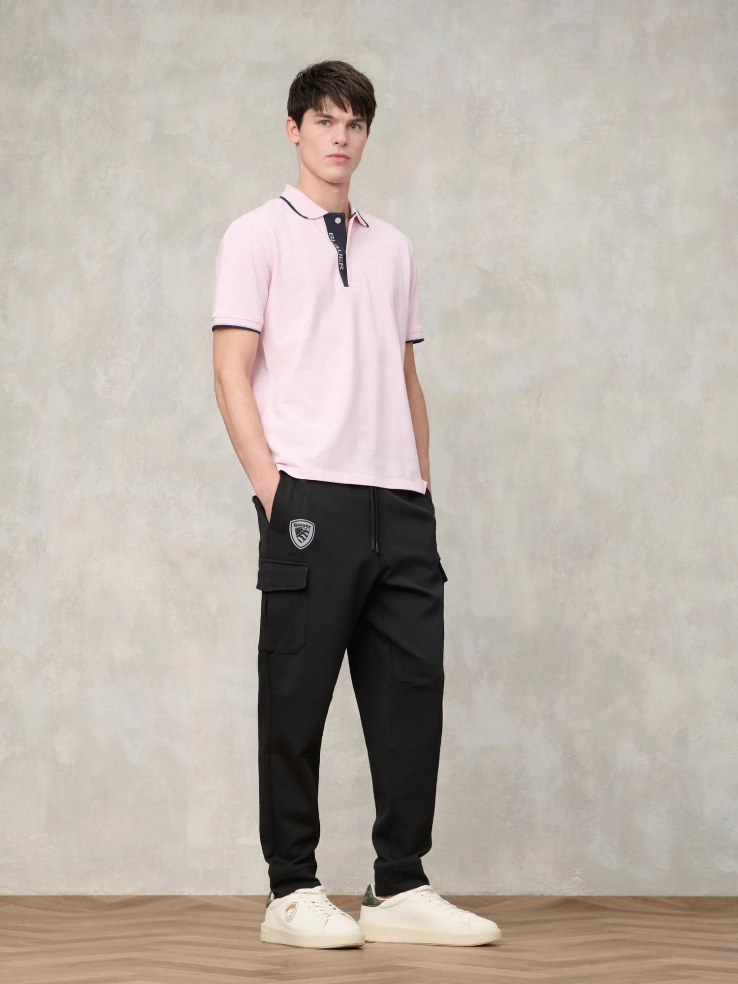 Blauer Pantalone in Felpa Uomo Cargo  Olneys 26SBLUP04036 Nero - 2