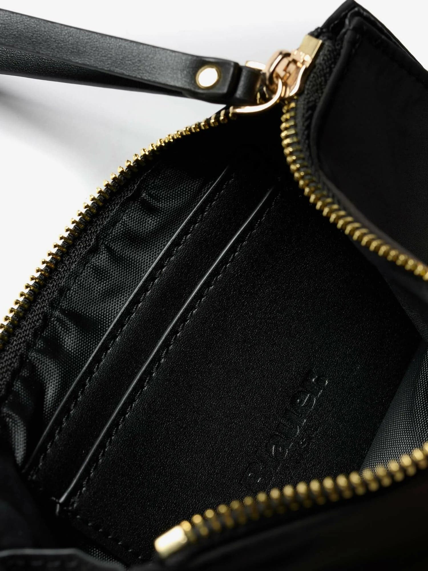 Blauer pochette donna in nylon con logo strass e zip - 3