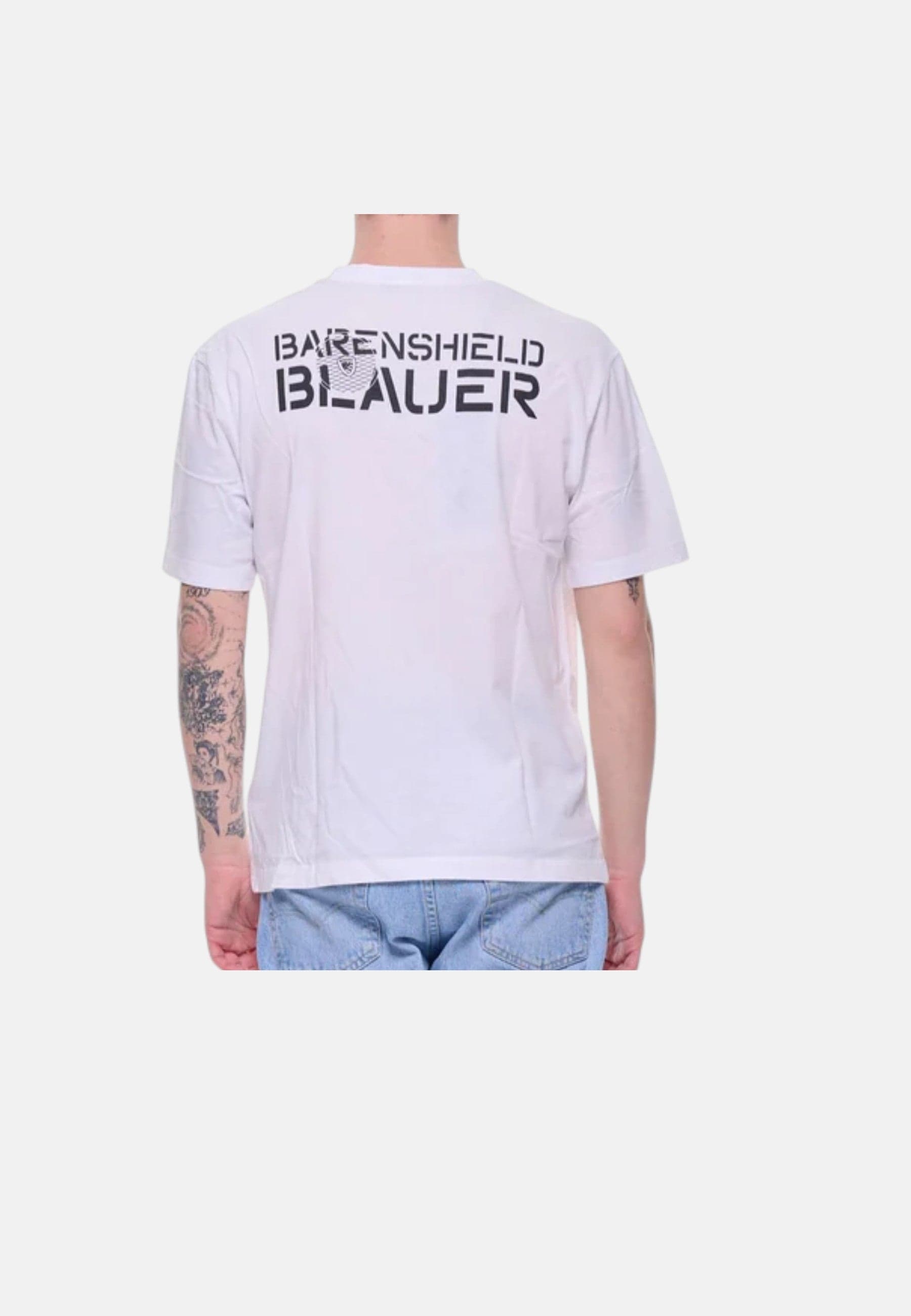 Blauer T-shirt uomo 26SBLUH02237 mod. Wallance Bianco Neve - 3