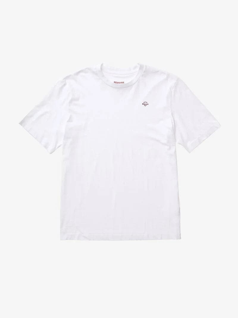 Blauer T-shirt uomo 26SBLUH02300 mod. Errol Bianco Neve - 4