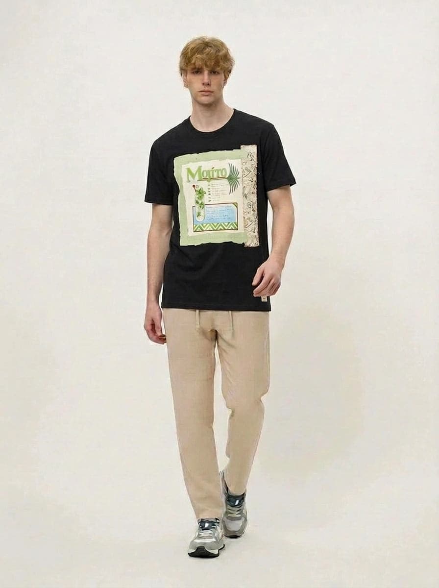 Bob T-shirt uomo in cotone lavorata - 3