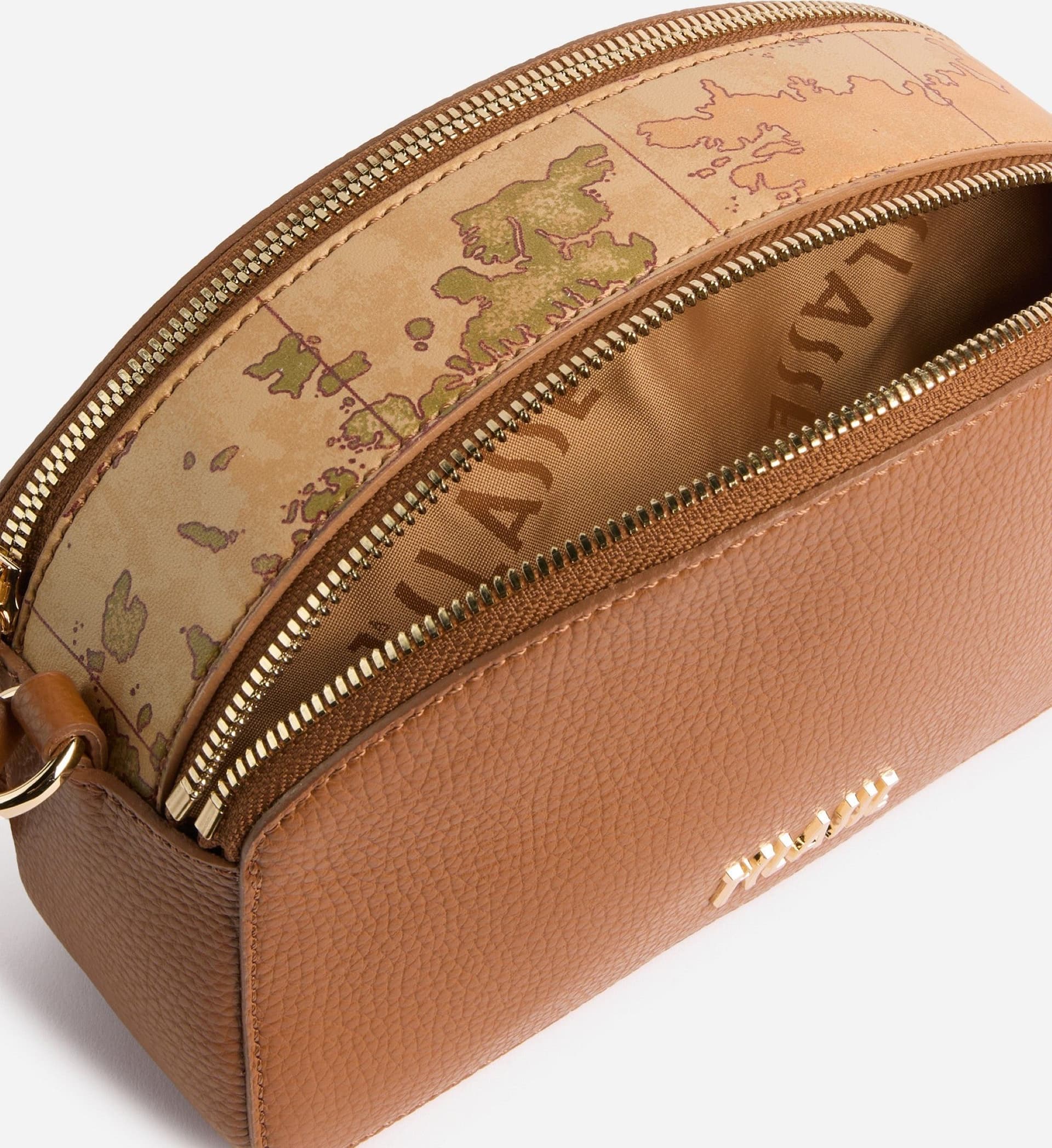 Borsa tracolla donna 1ª Classe Aura Bag reporter in pelle granata cuoio - 3