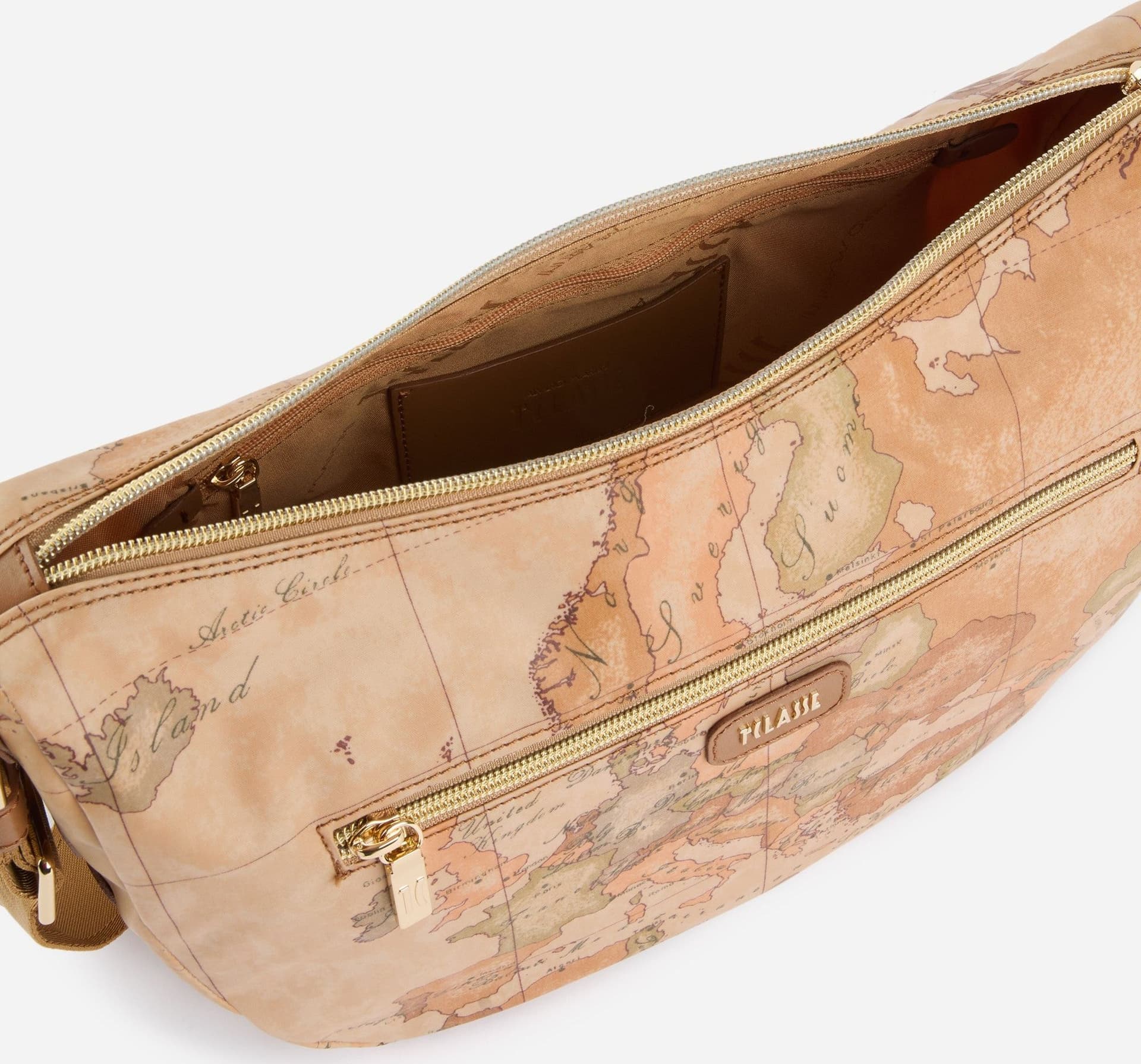 Borsa tracolla donna 1ª Classe mezzaluna media Soft Petals Geo Classic - 3