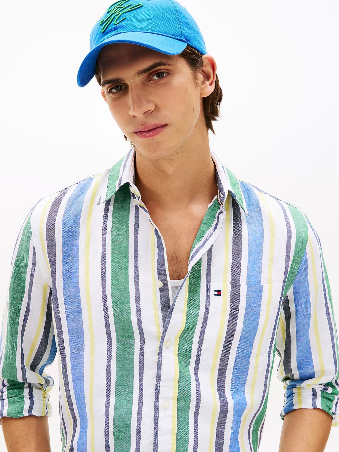 Camicia uomo Tommy Hilfiger in lino e cotone a righe – Regular fit MW0MW424540CD - 2